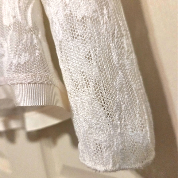 $395 NWT French See by Chloe Crystal White Lace Long Sleeve Top . Size 36 (US 5) - Picture 7 of 15